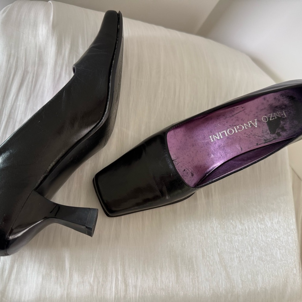 Enzo Angiolini Black Patent Leather Heels